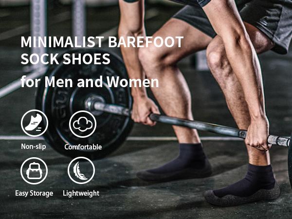 Men's and women's barefoot sock multi-purpose shoes, minimalist zero-drop walking shoes, non-slip, comfortable, and convenient all-in-one barefoot socks, suitable for running, fitness and yoga.