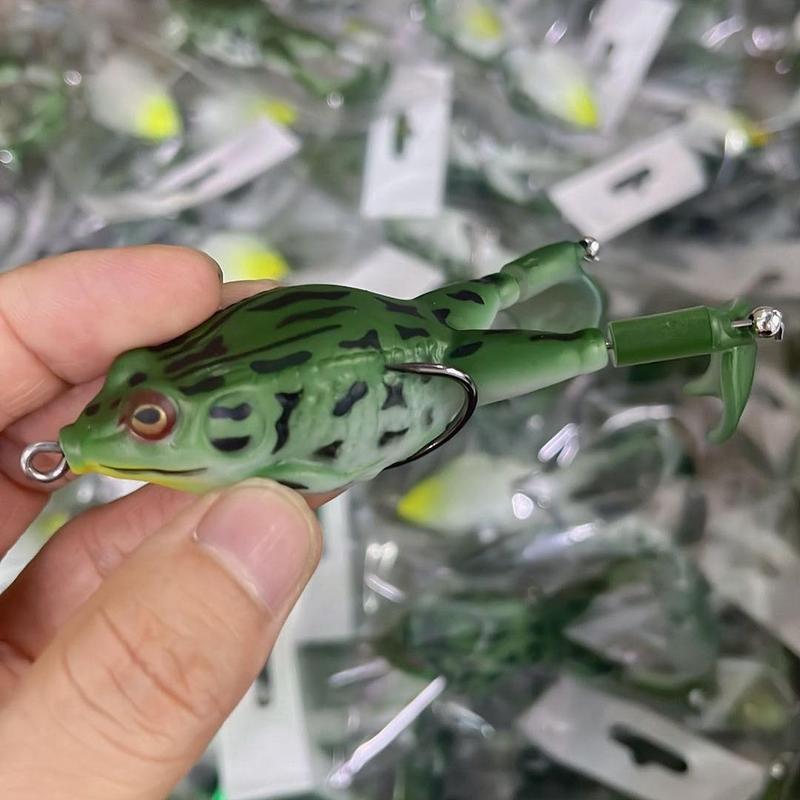 Artificial Frog Fishing Lure (3 Counts set), Rotating Legs Fishing Bait, Fishing Lures, Soft Fishing Bait with Hook, Fishing Accessories, Fishing Stuff, Christmas Gift