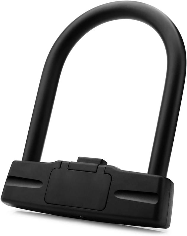 Bicycles U Lock, Heavy Duty Bike Scooter  Combination Lock Gate Lock for Anti  (Black 14mm chackle)