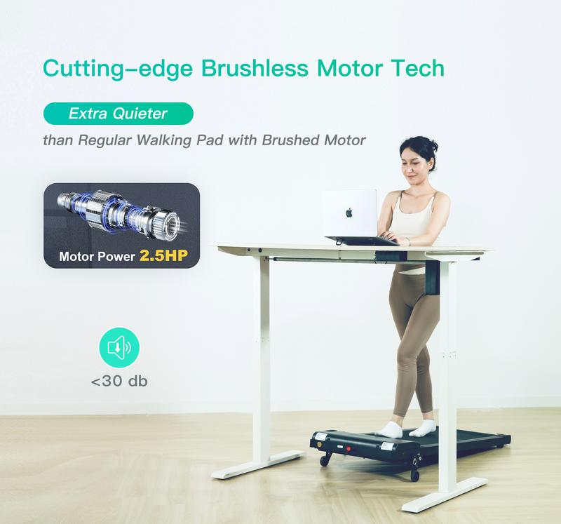 Lichico Incline 2-in-1 Under Desk Treadmill, Electric Walking Treadmill with Incline for Full-Body Workout, 2.5-3.0HP Brushless Motor, Spacious Running Area, Ideal for Home and Office Use