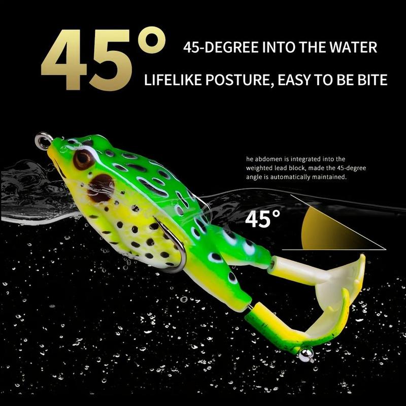 Artificial Frog Fishing Lure (3 Counts set), Rotating Legs Fishing Bait, Fishing Lures, Soft Fishing Bait with Hook, Fishing Accessories, Fishing Stuff, Christmas Gift