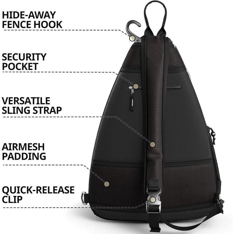 Sling Bag - Crossbody Backpack for Pickleball, Tennis, Racketball, and Travel for Men and Women