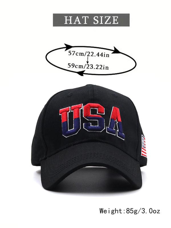 Unisex Street Trend USA Letters & Flag Embroidered Baseball Cap, Trendy Y2k Baseball Hat, Hip Hop Chic Accessories for Daily Use