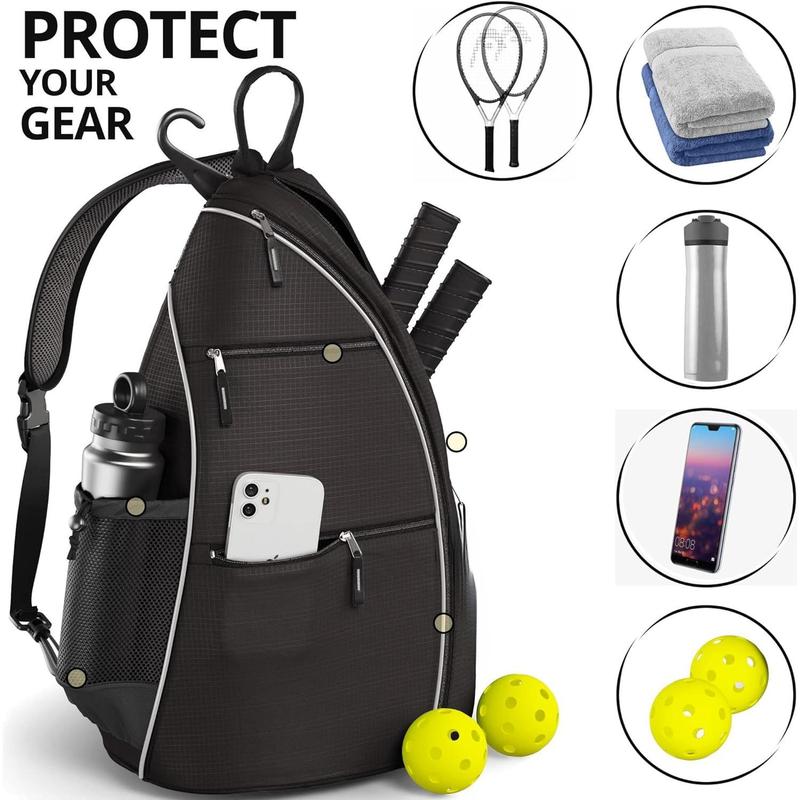 Sling Bag - Crossbody Backpack for Pickleball, Tennis, Racketball, and Travel for Men and Women