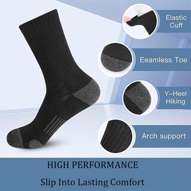 Athletes Socks, 5 Pairs Running Socks, Anti-wear Outdoor Sports Socks, Cushioned, Breathable, Arch Support Socks for Men & Women, Christmas Gift