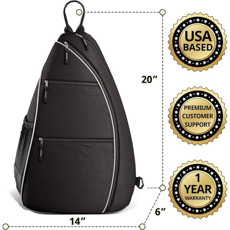 Sling Bag - Crossbody Backpack for Pickleball, Tennis, Racketball, and Travel for Men and Women