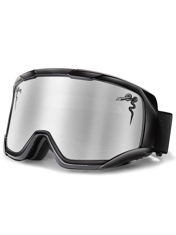 Sporty Unisex's All Over Print Anti-Fog Ski Goggles, Snake Printed Adjustable Outdoor Sports Windproof Goggles, Sport Eyewear for Skiing Skating Women Men