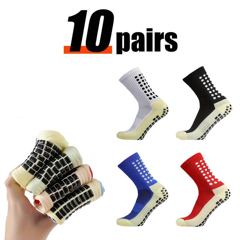 3 6 10 pairs of football socks, breathable pads, anti slip silicone, suitable for daily training, suitable for outdoor sports