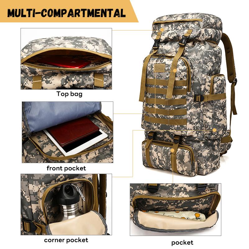 forest bags Rugged Men's Military Backpack Versa tile Waterproof Breathable Perfect for Camping Hiking Traveling magic pack backpack ikea bag tactical gear for men survival gear hunt accessories