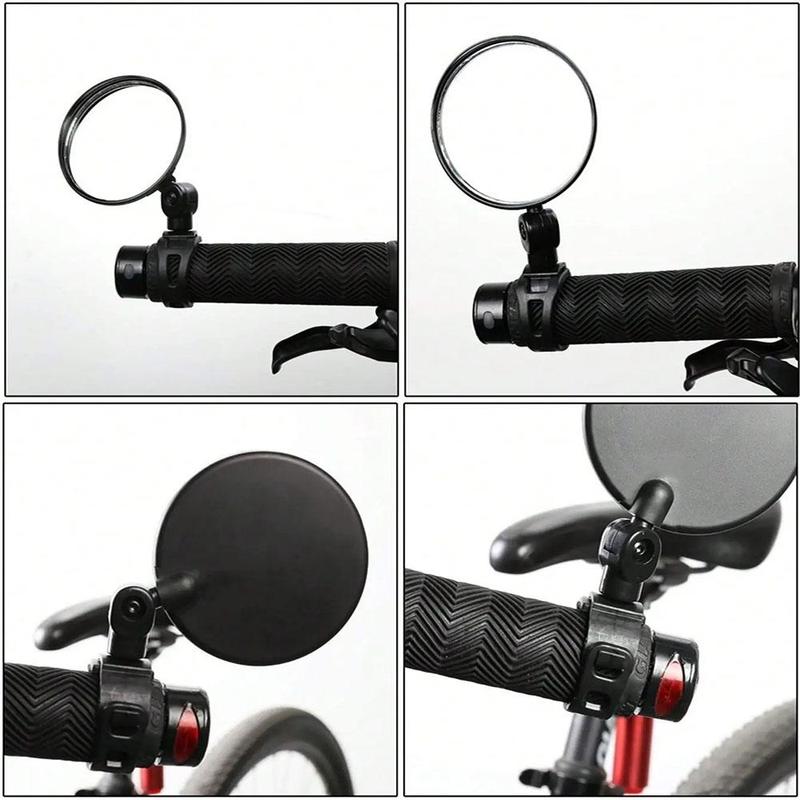 2pcs Bicycle Rear View Mirror, Adjustable Rotatable Bicycle Rearview Mirror, Bicycle Safety Convex Mirror, Cycling Accessories