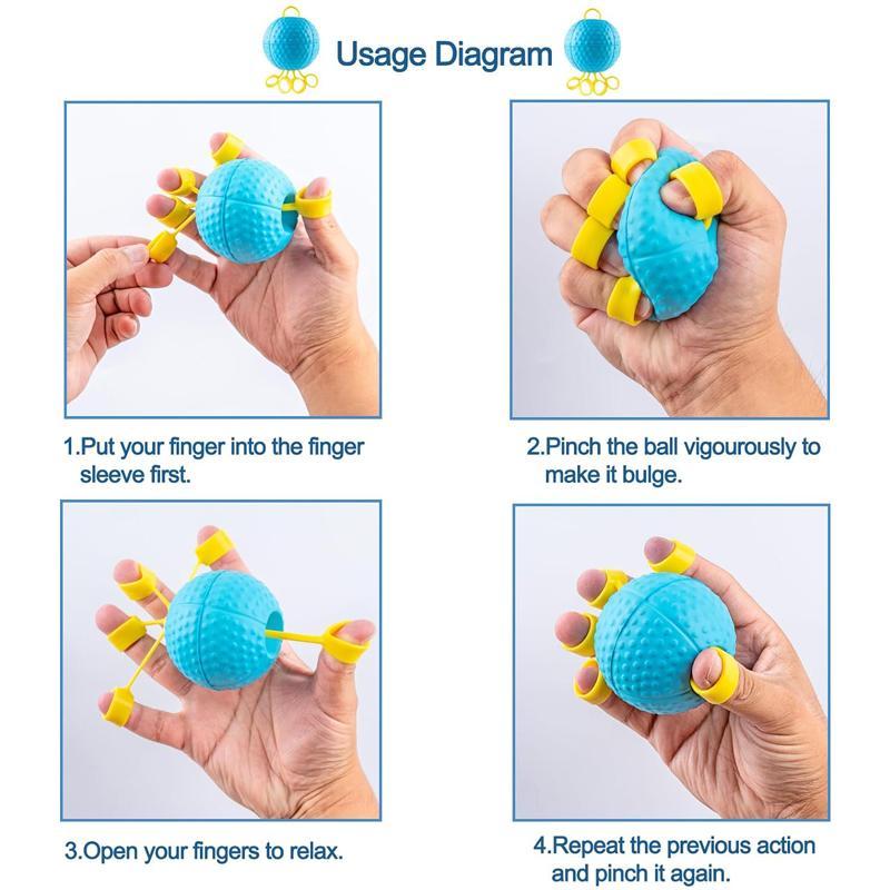 Hand Strength Training Ball, 1 Count Finger Strength Grip Ball, Finger Exercise Ball, Hand Strengtheners for Home Gym Workout