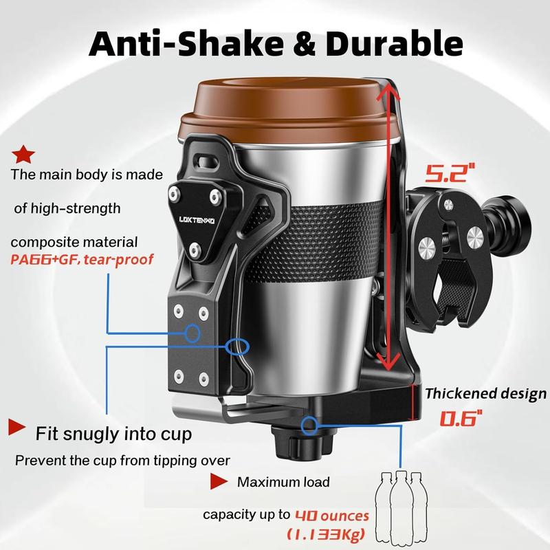 Anti-  Cup Holder,  Adjustable Size Bike Water Bottle Holder for 1.95-3.6