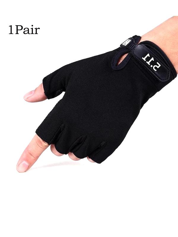 Cycling Gloves, 1 Pair Breathable Anti-slip Velcro Design Cycling Gloves, Half Finger MTB Road Bicycle Gloves, Sports Gloves for Men and Women