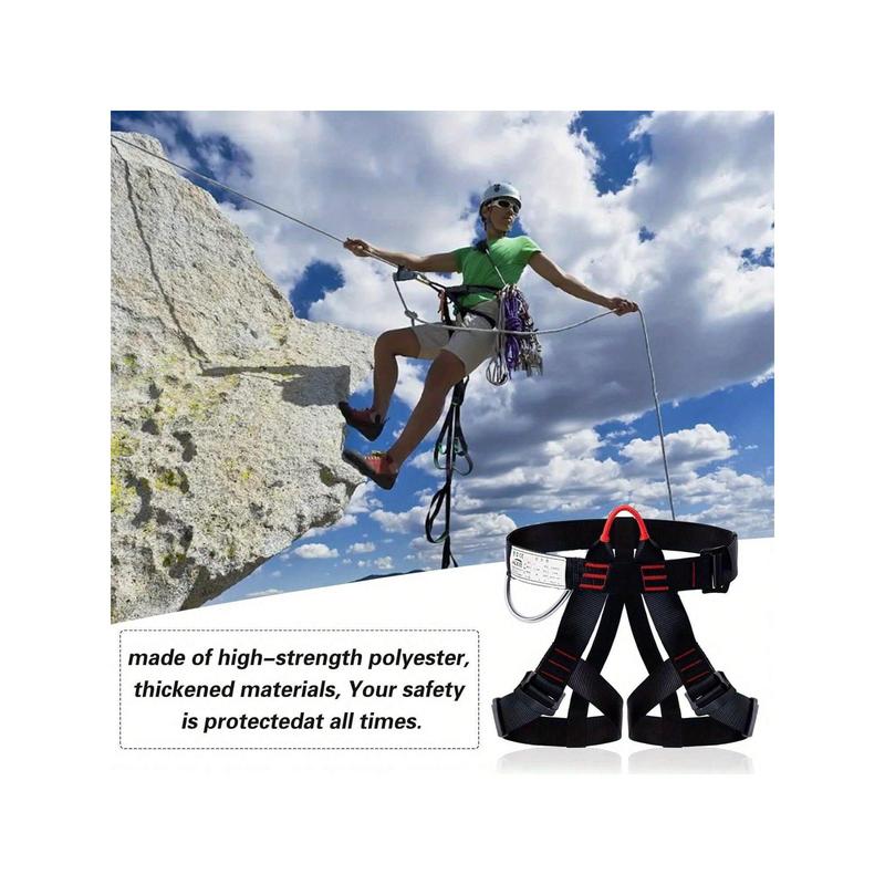 Adjustable Climbing Harness: Half Body Design For Caving, Rock Climbing, Rappelling & Tree Protection