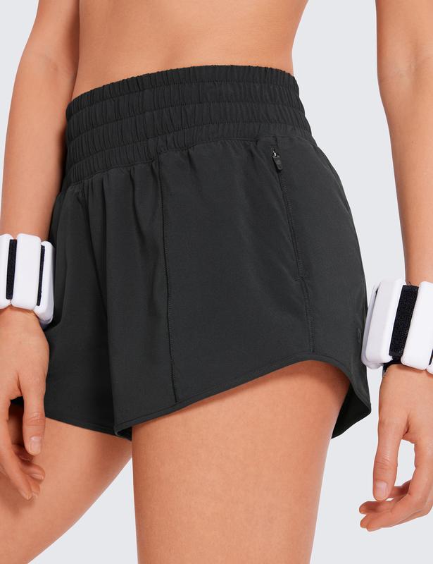 CRZ YOGA High Waisted Running Shorts for Women 2.5