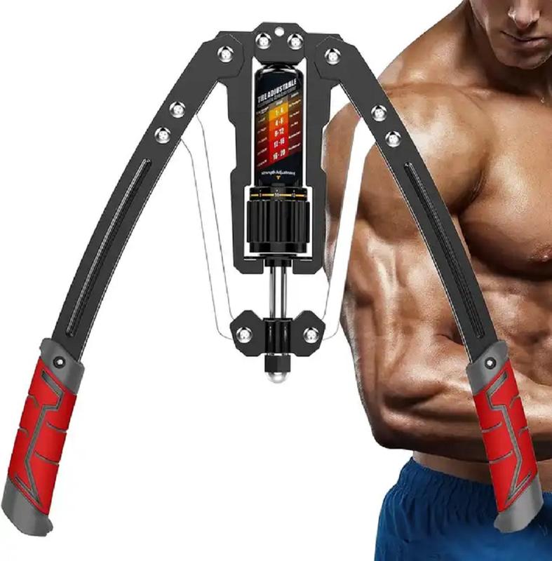 Eulique Sports 22-440lbs Adjustable Hydraulic Twister Arm Strengther Exerciser Fitness Chest Expander Biceps Abdomen Muscle  Shoulder Training Workout