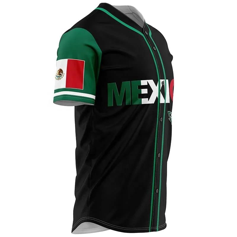 Unisex Adult Mexico Baseball Jersey Breathable Comfortable Quick Dry Water-Resistant Man Woman