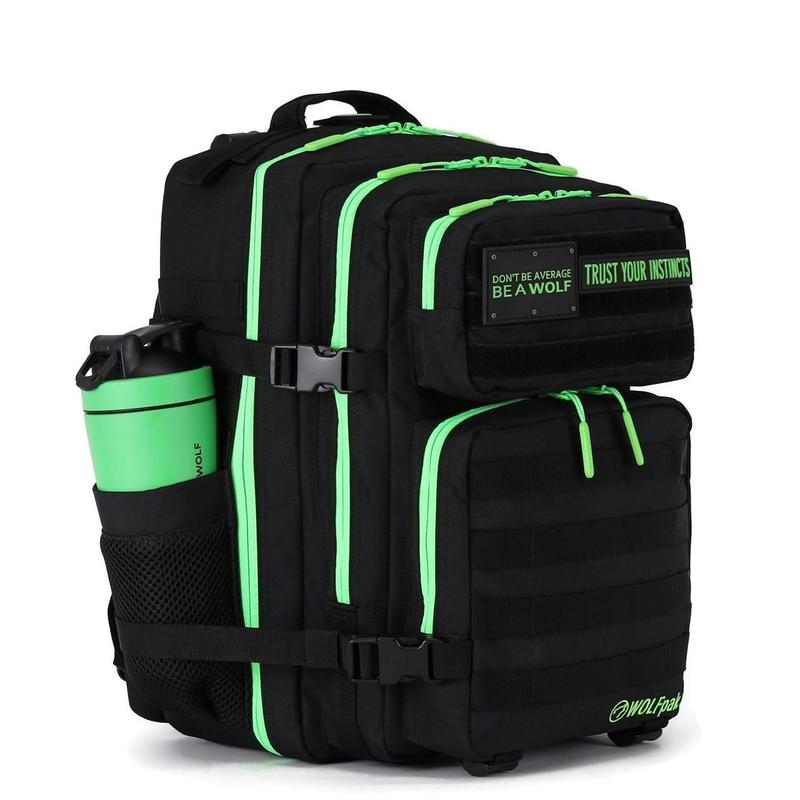 35L Backpack Black Neon Green