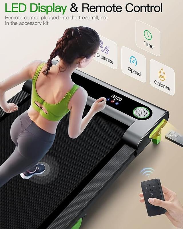 Walking Pad Treadmill for Home, 2.5 HP Under Desk Treadmill Small with Remote Control, Walking Pad Small Treadmill with LED Display