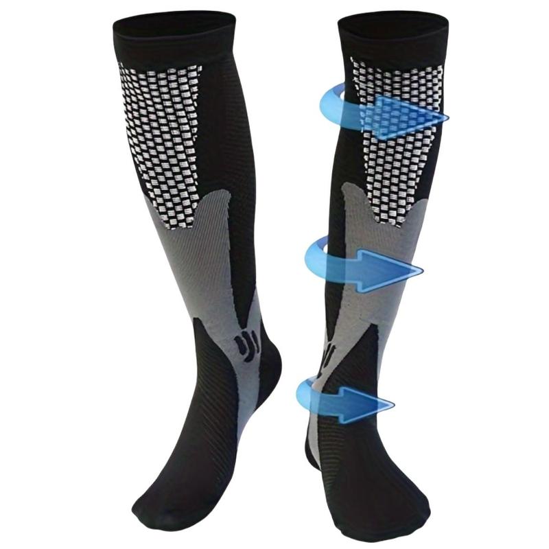 Running Socks, 1 Pair Breathable Comfortable Sports Socks for Men & Women, Athletic Socks for Running Cycling Football, Outdoor Sports Socks