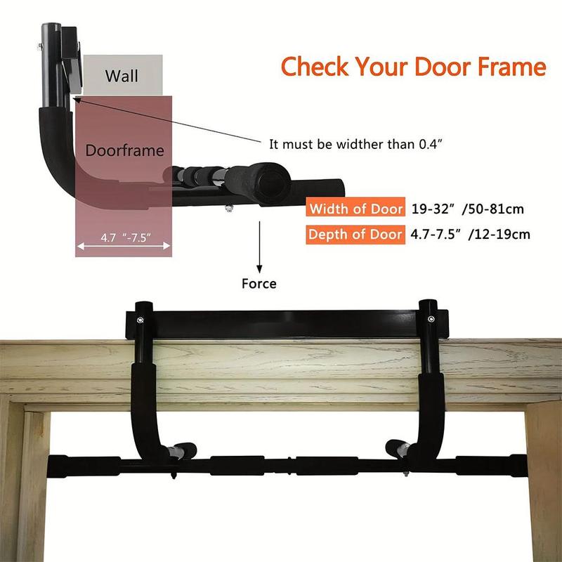 Door Hanging Pull Up Bar, Multifunctional Muscle Training Bar, Home Gym Pull Up Bar for Men & Women, Indoor Fitness Equipment