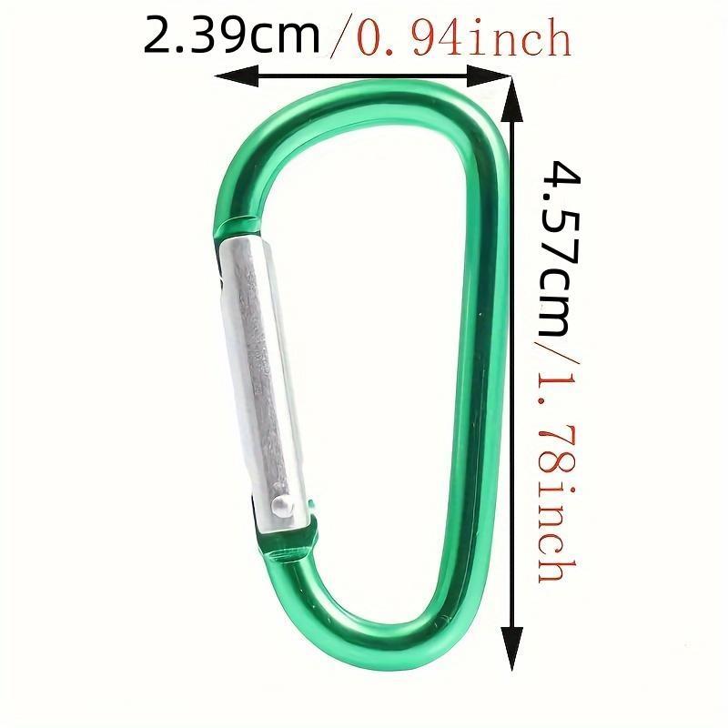 Aluminum Alloy Carabiner, 10pcs set Durable Climbing Buckle, Multifunctional Carabiner for Camping, Hiking and Climbing