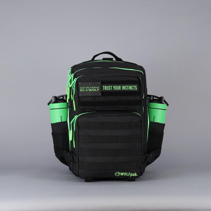 35L Backpack Black Neon Green