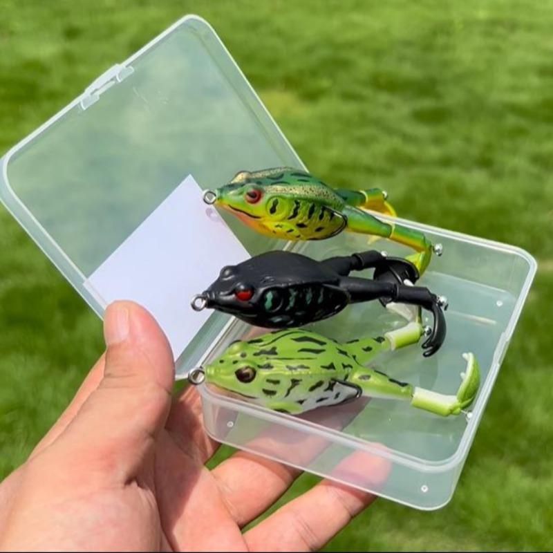 Artificial Frog Fishing Lure (3 Counts set), Rotating Legs Fishing Bait, Fishing Lures, Soft Fishing Bait with Hook, Fishing Accessories, Fishing Stuff, Christmas Gift