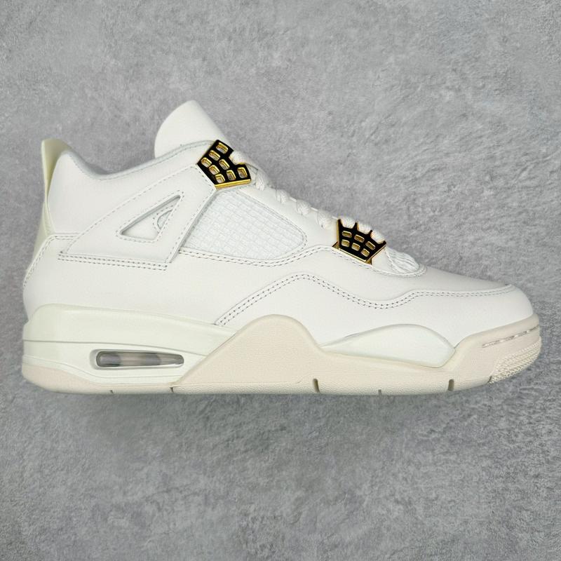 Jordan 4 popular white classic retro trendy white shoes, anti slip, wear-resistant, shock-absorbing casual sports shoes AJ 4 6