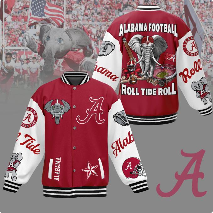 Alabama Crimson Tide Roll Tide Roll Sport Jacket , NCAA Alabama Crimson Tide Merch , Alabama Crimson Tide Sport Jacket , Football Gift, Gift For Him, Gift For Her