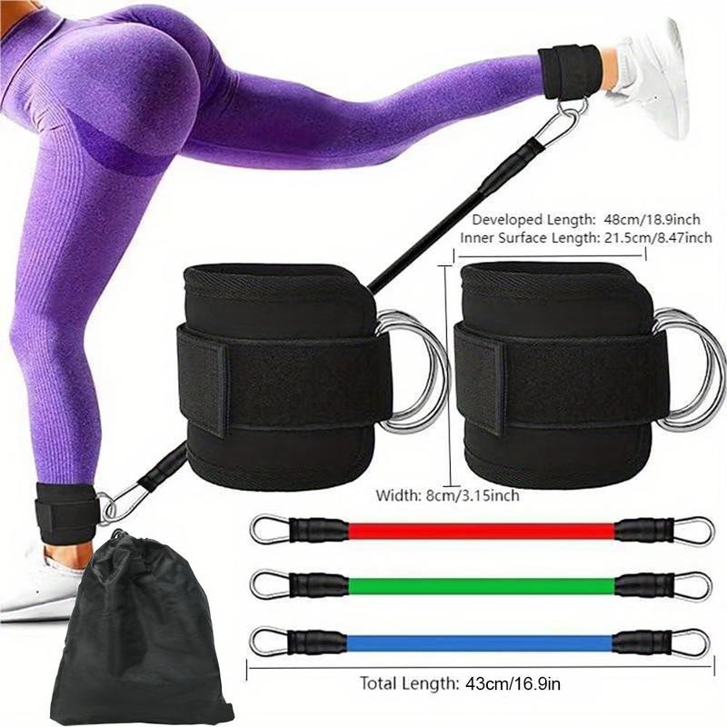 Resistance Band Set, 6 Counts set Hip Lift Ankle Resistance Band, Elastic Trainer, Ankle Ring, Hip Leg Tension Rope, Shaping and Slimming Equipment