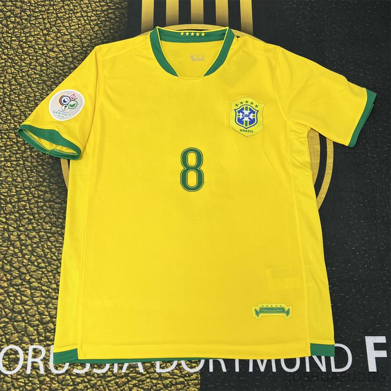 2006 World Cup Brazil Retro Jersey Kaka No.8 Soccer Jersey