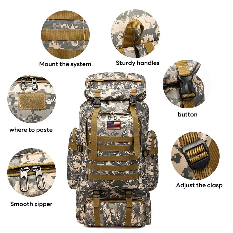 forest bags Rugged Men's Military Backpack Versa tile Waterproof Breathable Perfect for Camping Hiking Traveling magic pack backpack ikea bag tactical gear for men survival gear hunt accessories