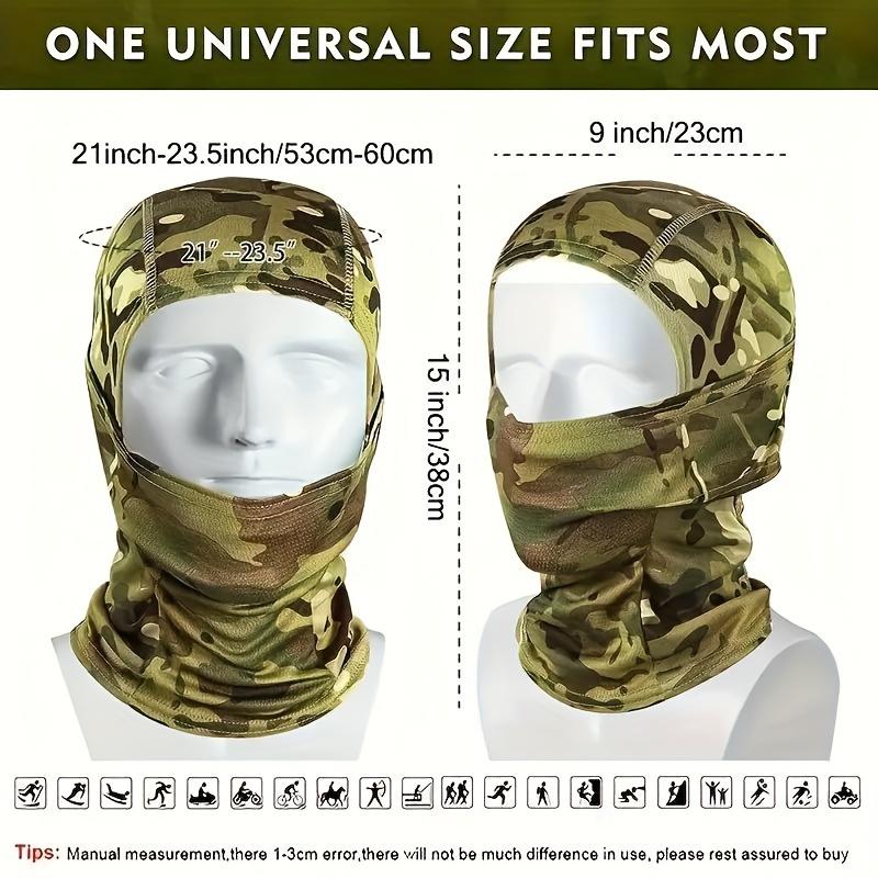 Ultimate Jungle Camo Balaclava - Breathable, Moisture-Wicking, Full Face Mask Helmet Liner for Maximum UV Protection - Ideal for Cycling, Skiing, Hiking, Fishing and Outdoor Sports Enthusiasts