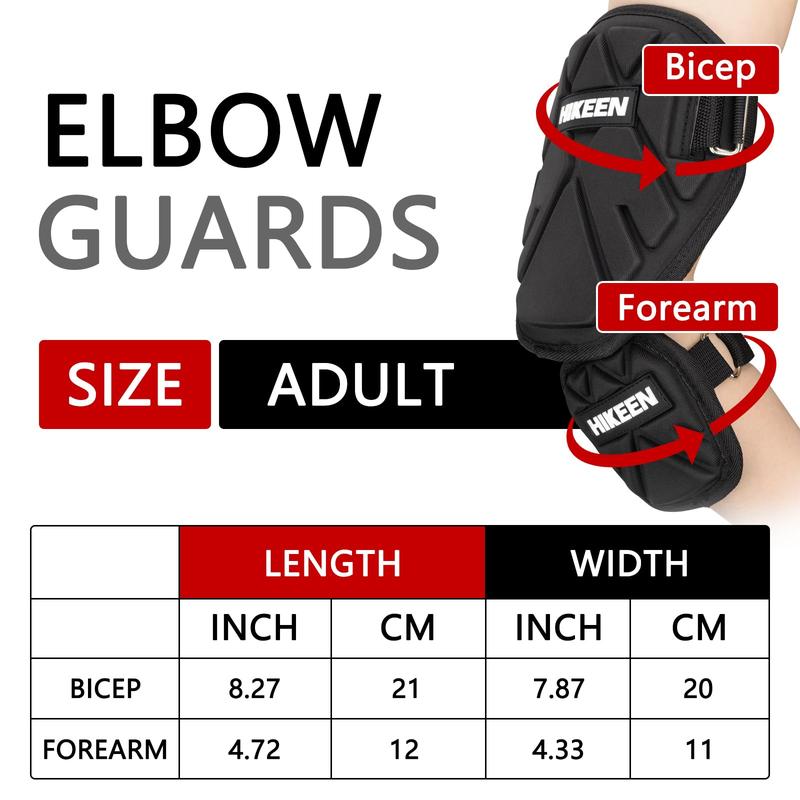 Hikeen Baseball Elbow Guard,Elbow Pads for Softball & Baseball Batting ,Forearm Guard for Protecting Biceps Forearm Elbow,Elbow Shield