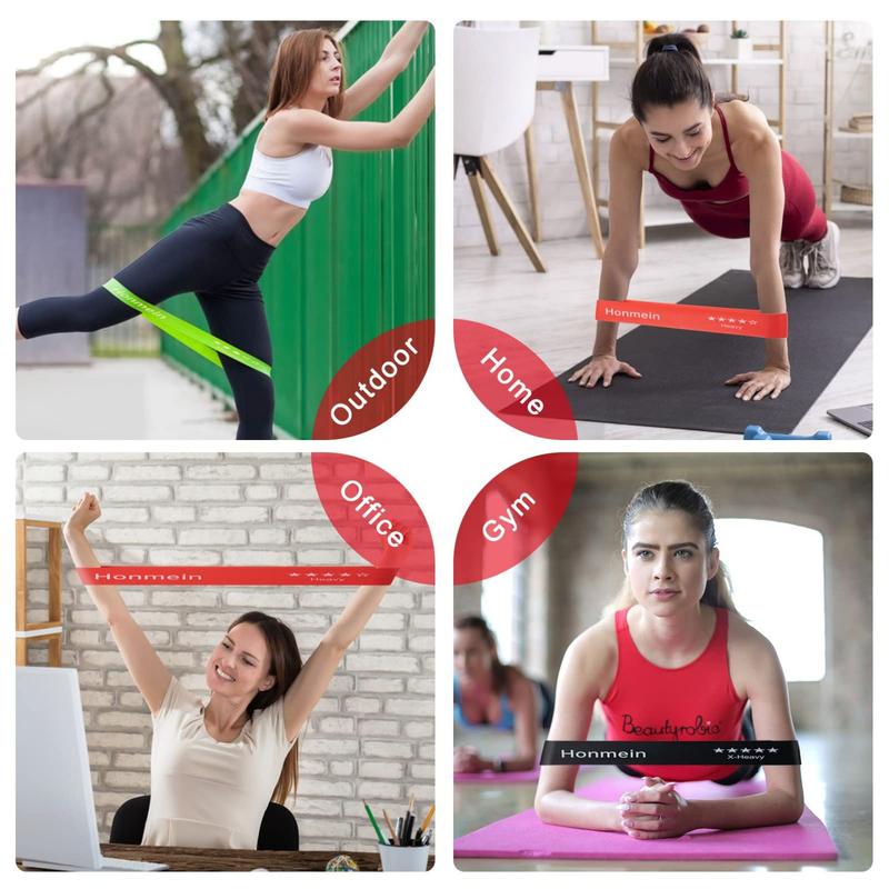 Resistance Bands for Working Out, Exercise Bands with 5 Resistance Levels Fit for Home Fitness, Strength Training, Natural Latex Resistance Band Include Instruction Guide and Carry Bag