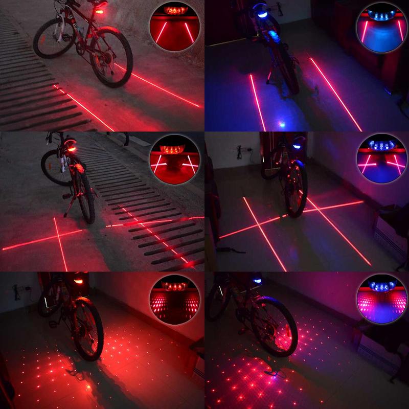 Bicycle Bike LED Light, 1 Count 5 LED Waterproof Cycling Taillight, Safety Warning Taillight, MTB Bike Rear Tail Light, Cycling Equipment, Christmas Gift