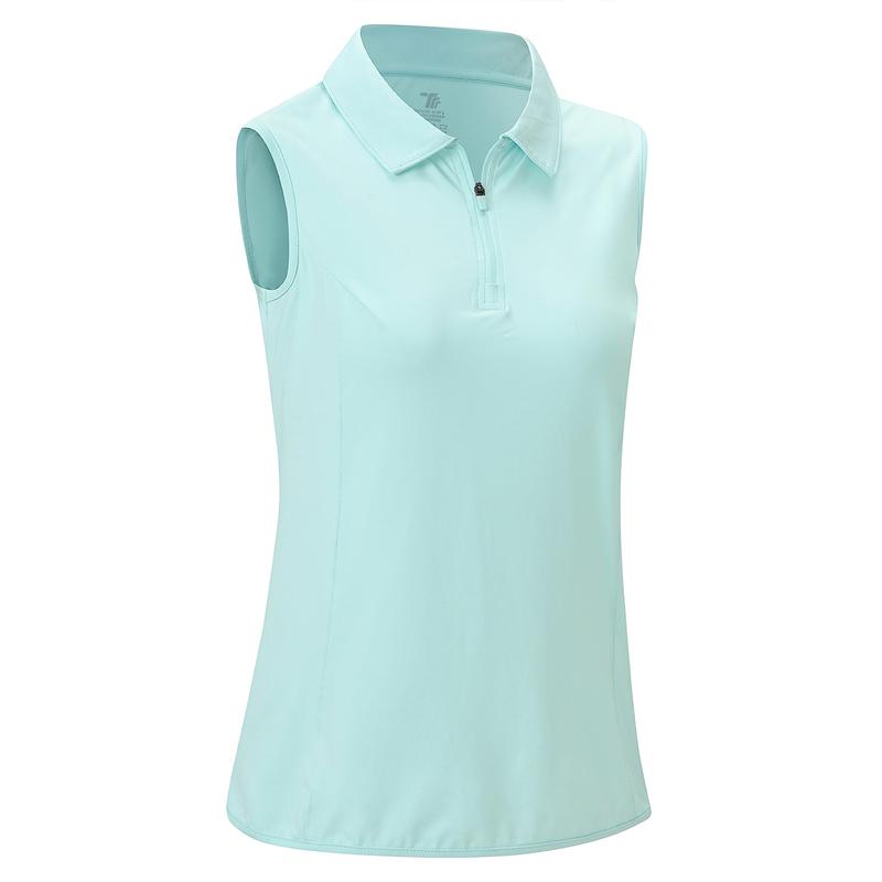 Women's Sleeveless Golf Shirts Zip Up Quick Dry Tennis Running Tank Tops Polo Shirts for Women Golf Apparel Clothes