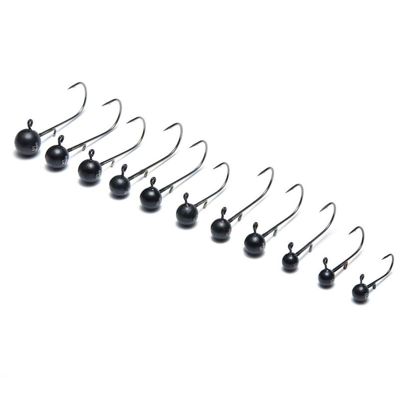 200% Sensitive Tungsten Ball Jig Heads Damiki Rig Jig Heads | No Chip Black | 5 Pack