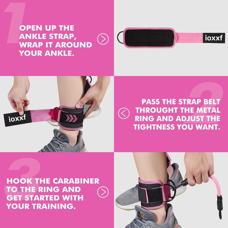 Ankle Resistance Bands with Cuffs,  Ankle Resistance Band for Leg, Booty Workout Equipment for Kickbacks Hip Fitness Training, Exercise Bands for Butt Lift Women Workout Equipment for home，exercise equipment at home