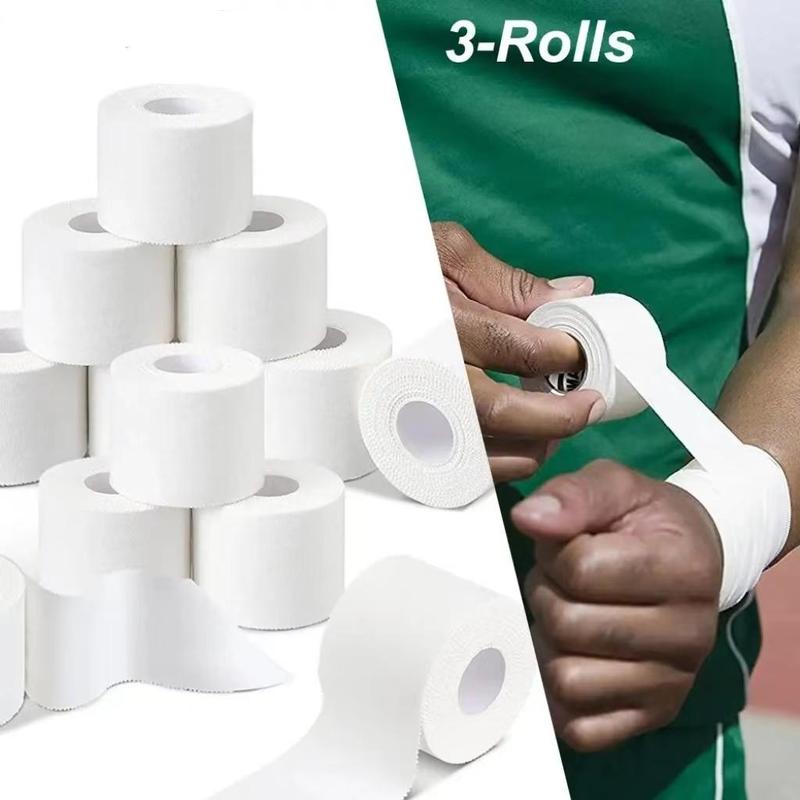 Professional Sports Tape (3 Rolls), Elastic Athletic Foam Tapes for Ankle Wrist Hand Knee, Sports & Outdoor Accessories for Daily Use