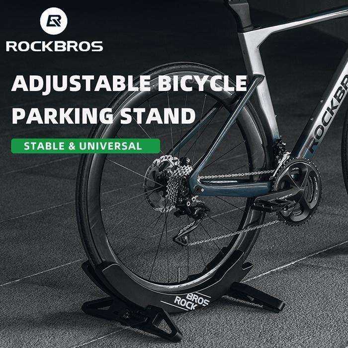 ROCKBROS Bicycle Stand Rack Adjustable Universal Bike Parking Storage Rack Indoor Bicycle Floor Stand Rack for Road Bikes