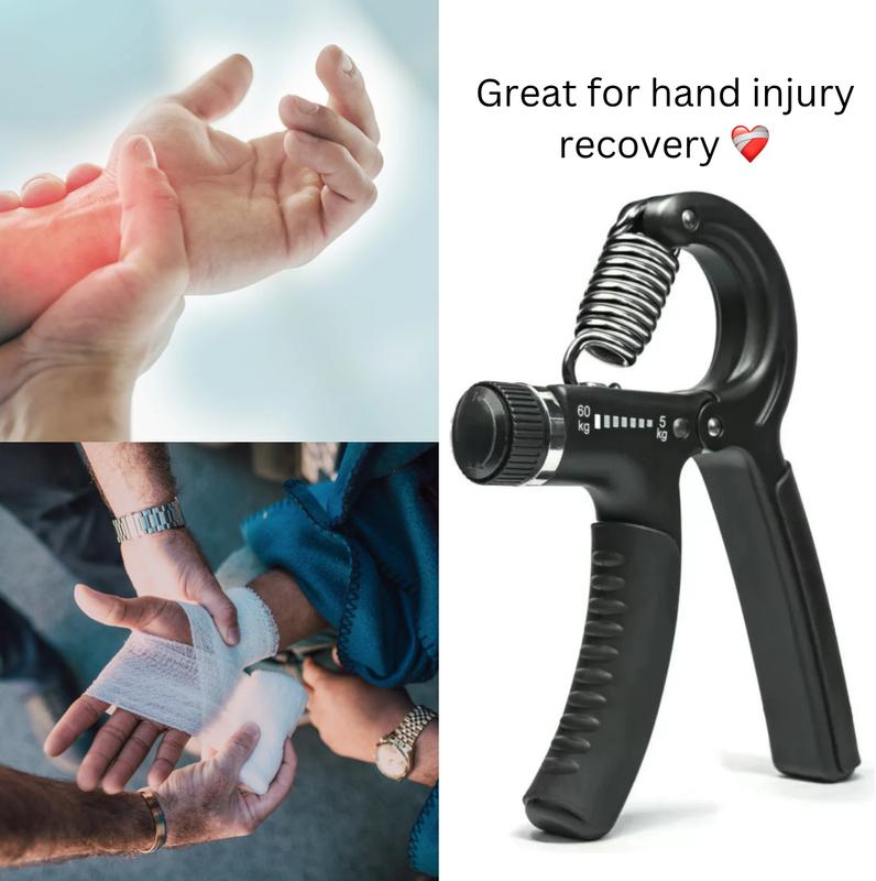 Hand Grip Strengthener with Adjustable Resistance 5-60kg Forearm Muscle Exerciser, Hand Gripper for Veins, Grip Strength Trainer for Athletes and Injury Recovery, Smart Counter Progress Tracker