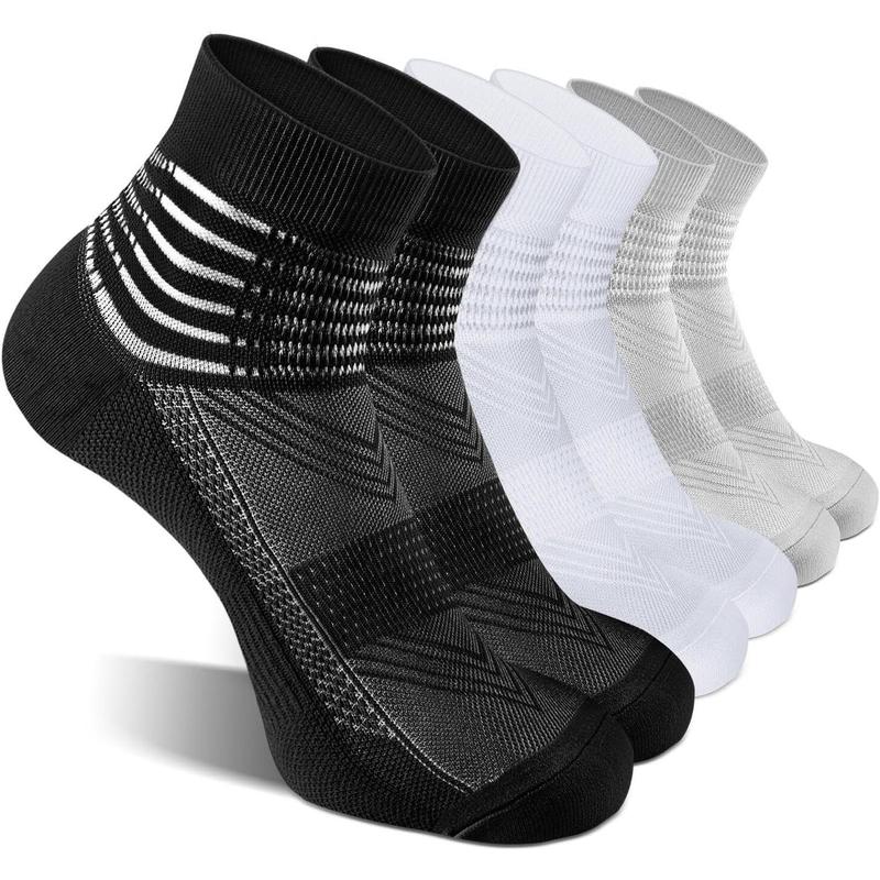 Compression Ankle Support Socks Coolmax Wicking Cushioned Athletic Plantar Fasciitis Relief Men Women 2 3 6 Pairs