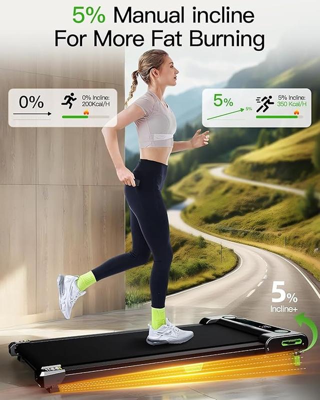 Walking Pad Treadmill for Home, 2.5 HP Under Desk Treadmill Small with Remote Control, Walking Pad Small Treadmill with LED Display