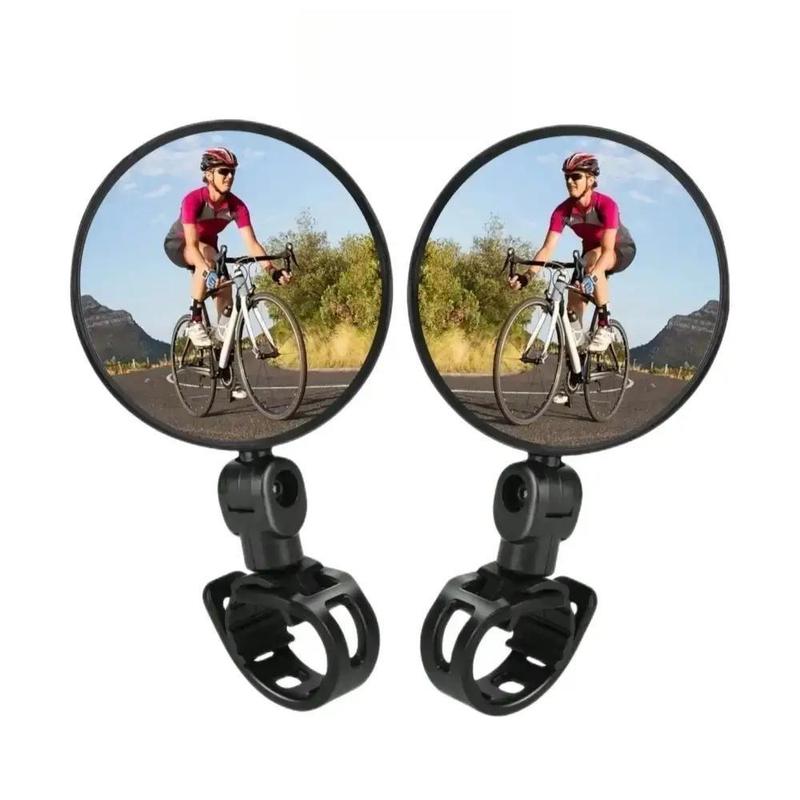 2pcs Bicycle Rear View Mirror, Adjustable Rotatable Bicycle Rearview Mirror, Bicycle Safety Convex Mirror, Cycling Accessories