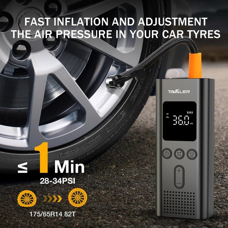 Portable Wireless Air Compressor, 150PSI Car Tire Inflator with Digital Display, Multifunctional Air Pump for Car Bicycle Motorcycle