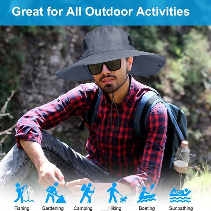 Outdoor Fishing Hat, Summer Outdoor Work Face Covering Hat, Detachable Large Brim Cap, Mountain Climbing Hat, for Women and Men, Camping Accessories