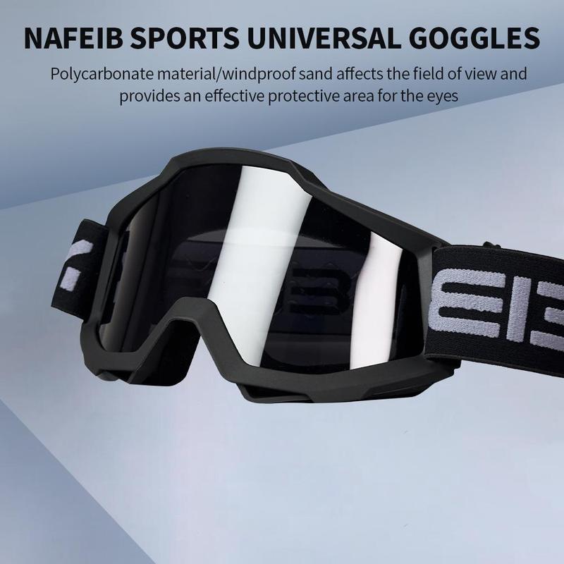 Motorcycle Goggles, Motorcycle Goggles with Neon Reflective Lens, Off-road Riding Goggles, Protective Gear for Motorcycle, Motorcycle Accessories