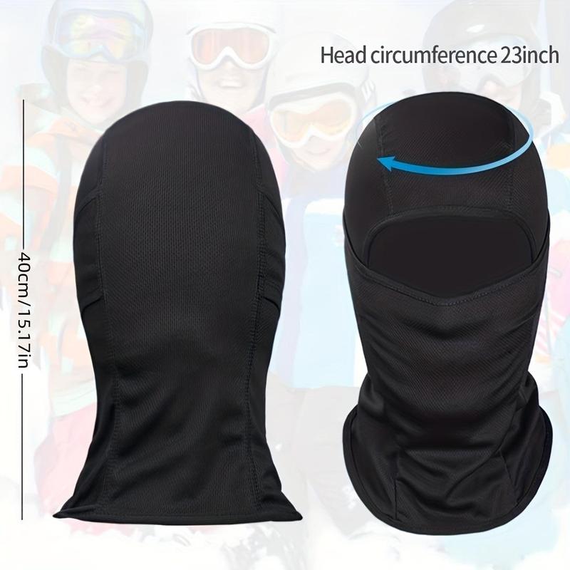 Solid Color Balaclava Face Mask, Neck Gaiter Face Cover, Breathable Sun Protection Full Face Mask, Outdoor Sports Sunshade Protection Mask, Comfortable Elastic Ski Mask